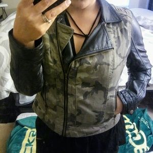 Camo Leather Jacket -G by Guess